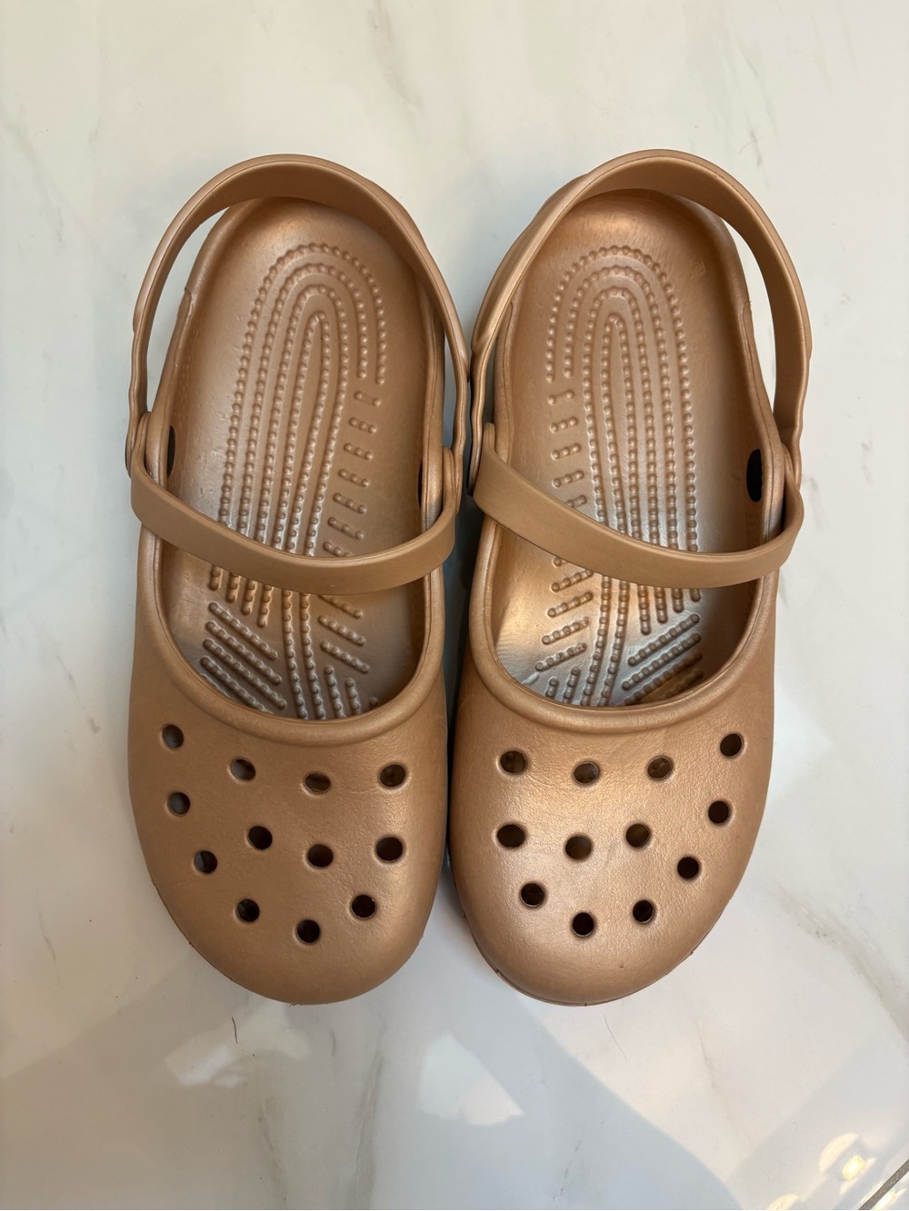 CROCS Women's Mary Jane Clog in Rose Gold